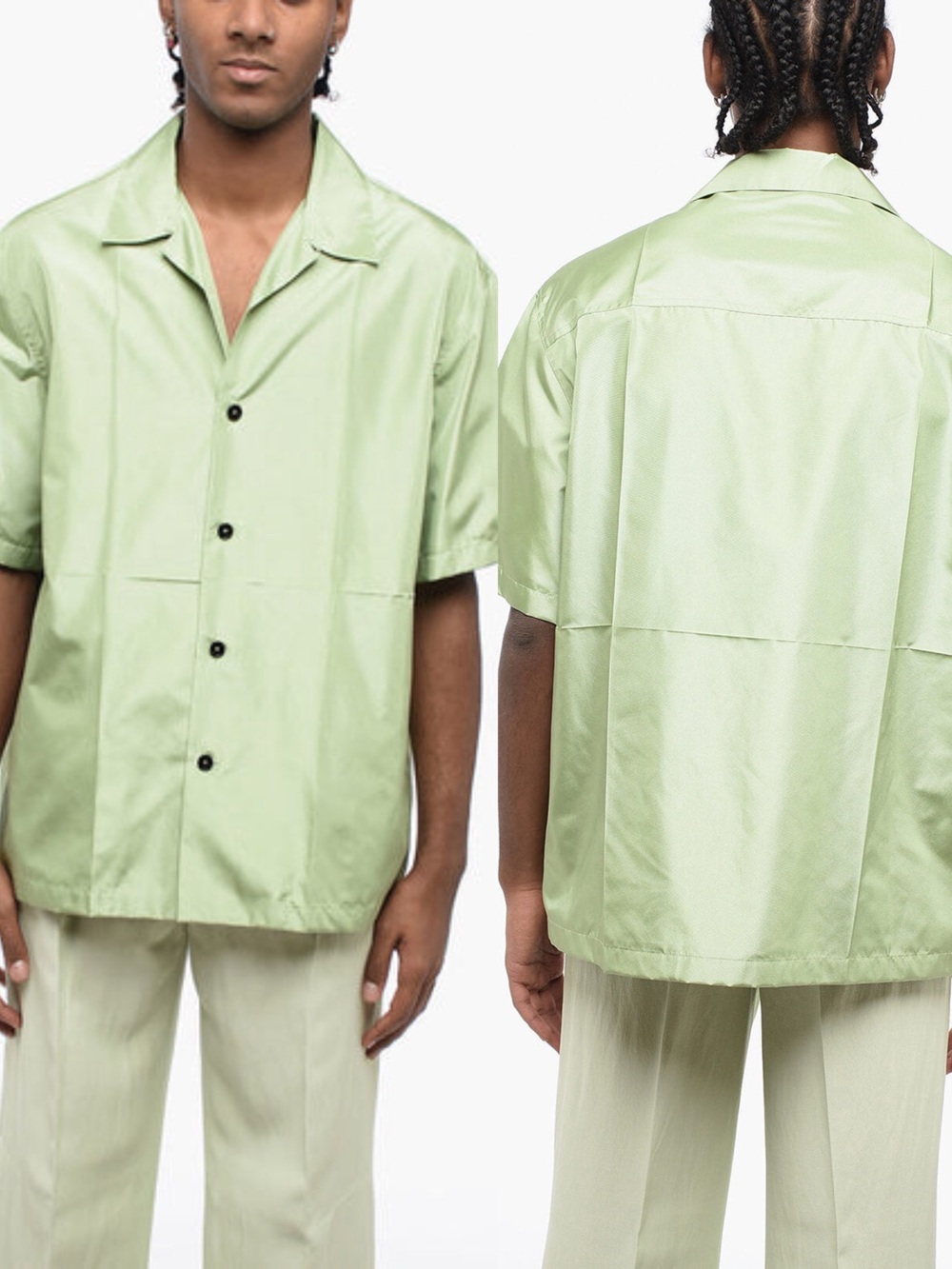 NWT Jil Sander Oversized Nylon Bowling Shirt 40 or US Large